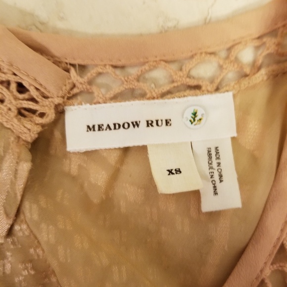Meadow Rue Anthropologie Chiffon Blouse, Size XS - Picture 4 of 6